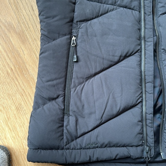 The North Face Puffer Vest Women's Xs Hooded 650 Down Gold Black - Picture 10 of 13